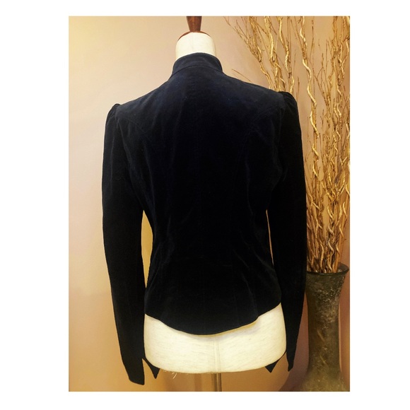 🚫SOLD🚫 NWOT Betsey Johnson black crushed velvet gothic jacket sz 10 - Picture 5 of 8